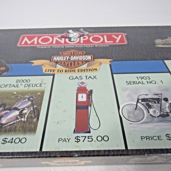 Monopoly Harley-Davidson Live to Ride Edition Parker Brothers 2000 Sealed New - Picture 5 of 12
